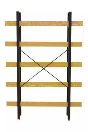 Orsina Laxton 5 Tier Light Oak Effect Shelving Unit | Modern Bookcase