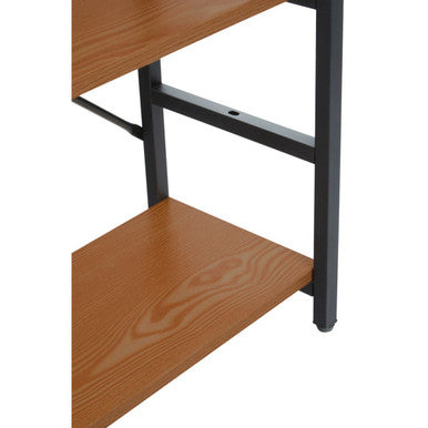 Orsina Laxton 3-Tier Ladder Shelf – Red Pomelo Wood & Metal Frame