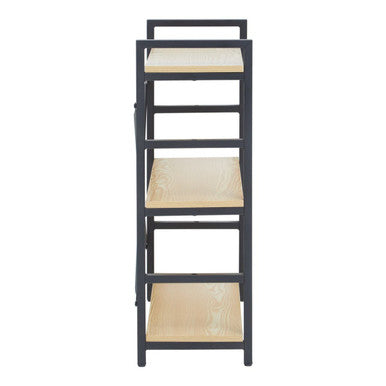 Orsina Laxton 3 Tier Light Oak Effect Ladder Shelf – Industrial Storage