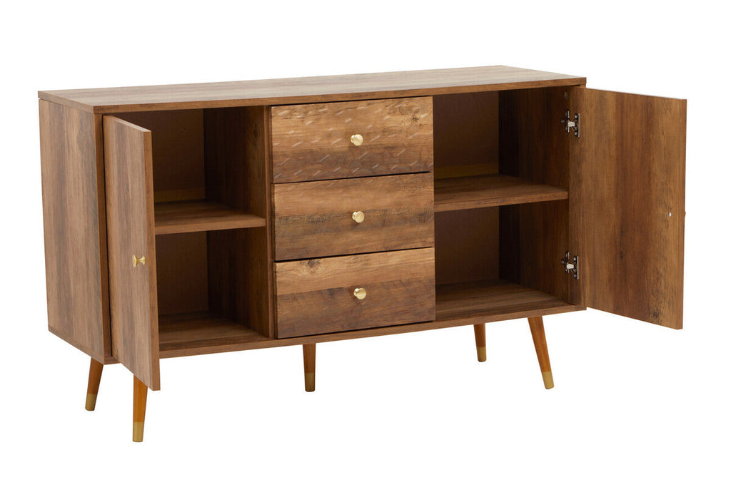 Orsina Frida Wood Veneer Sideboard – 2-Door 3-Drawer Storage Cabinet