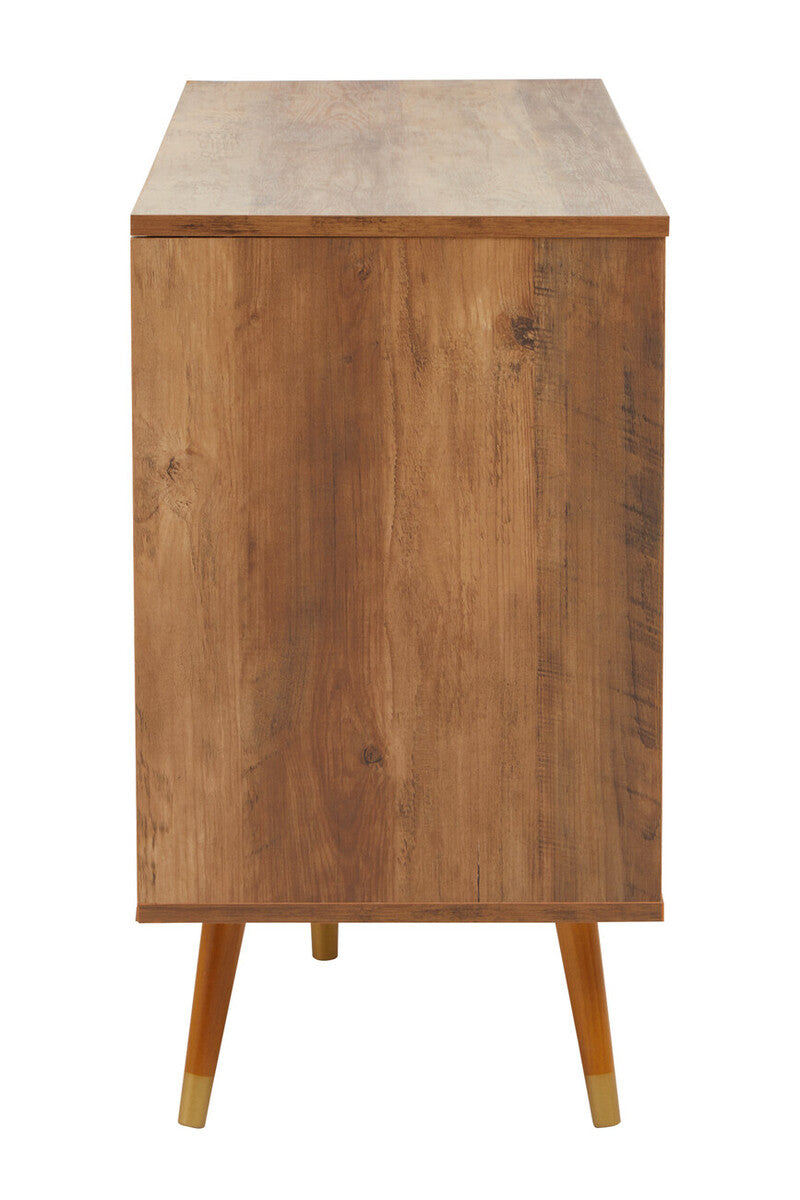 Orsina Frida Wood Veneer Sideboard – 2-Door 3-Drawer Storage Cabinet