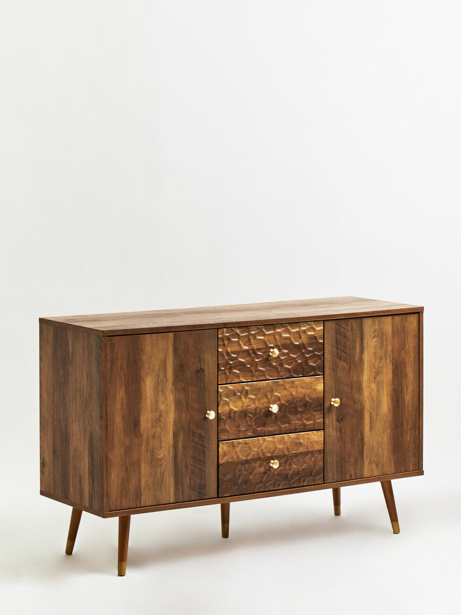 Orsina Frida Wood Veneer Sideboard – 2-Door 3-Drawer Storage Cabinet