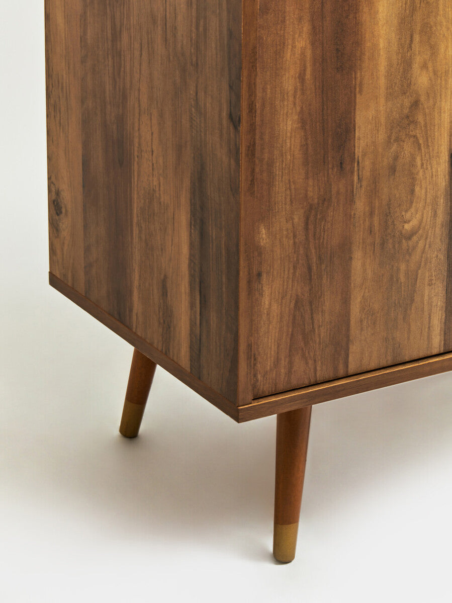 Orsina Frida Wood Veneer Sideboard – 2-Door 3-Drawer Storage Cabinet