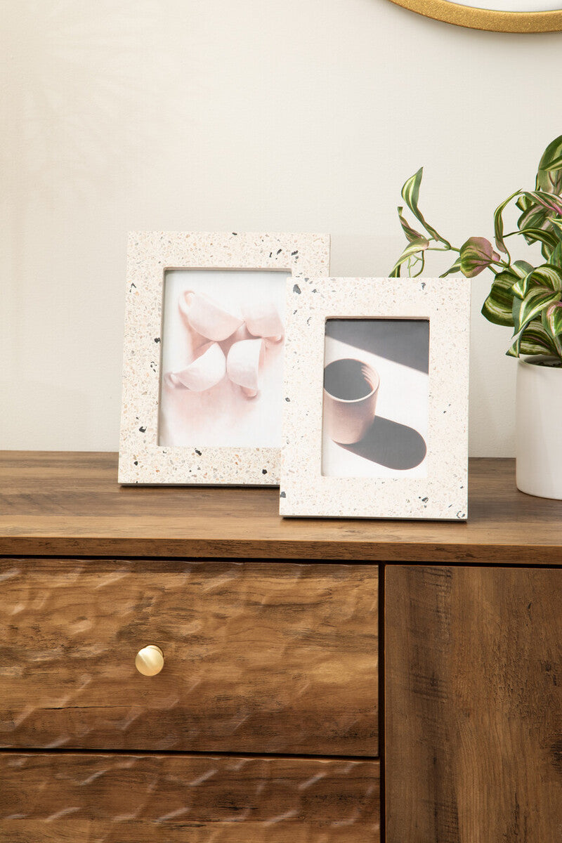Orsina Frida Wood Veneer Sideboard – 2-Door 3-Drawer Storage Cabinet