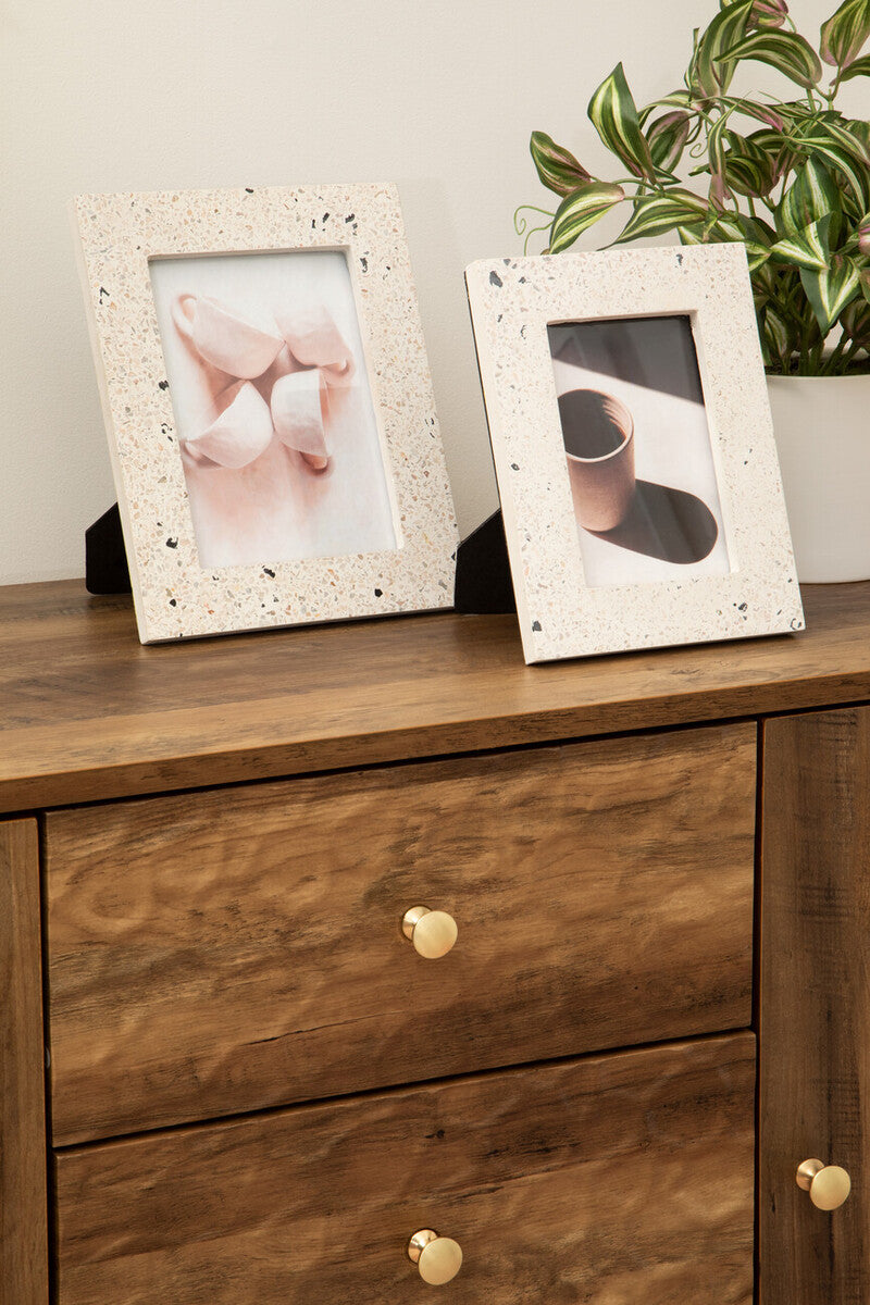 Orsina Frida Wood Veneer Sideboard – 2-Door 3-Drawer Storage Cabinet