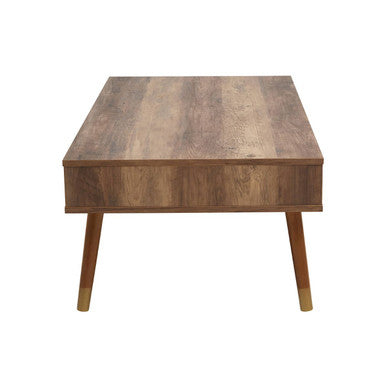 Orsina Frida Brown Wood Veneer Coffee Table with 2 Storage Drawers