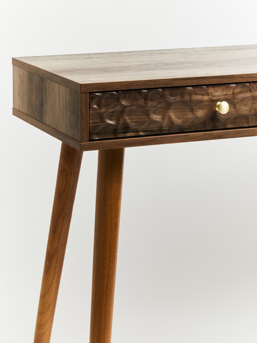 Orsina Frida Console Table – Brown Wood Veneer with 2 Storage Drawers