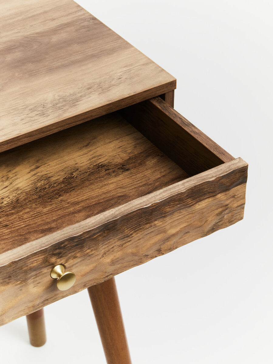 Orsina Frida Console Table – Brown Wood Veneer with 2 Storage Drawers