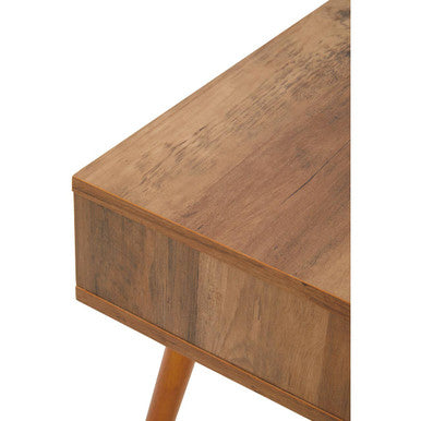Orsina Frida Bedside Table – Brown Wood Veneer 1-Drawer Nightstand