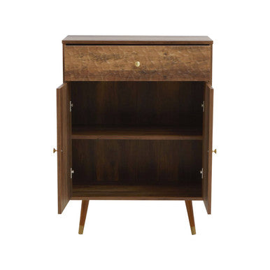 Orsina Frida Modern Brown Wood 2-Door 1-Drawer Storage Cabinet