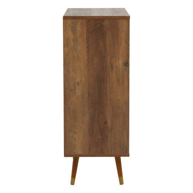 Orsina Frida Modern Brown Wood 2-Door 1-Drawer Storage Cabinet