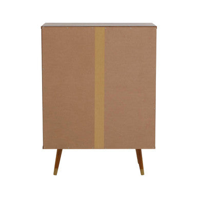 Orsina Frida Modern Brown Wood 2-Door 1-Drawer Storage Cabinet