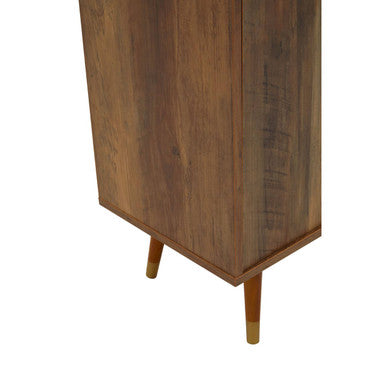 Orsina Frida Modern Brown Wood 2-Door 1-Drawer Storage Cabinet