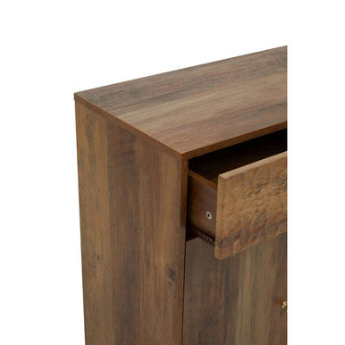 Orsina Frida Modern Brown Wood 2-Door 1-Drawer Storage Cabinet