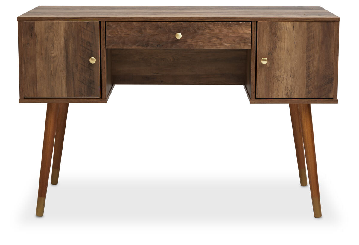 Orsina Frida Wood Veneer Desk with Storage – Modern Home Office Desk