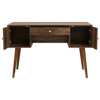 Orsina Frida Wood Veneer Desk with Storage – Modern Home Office Desk