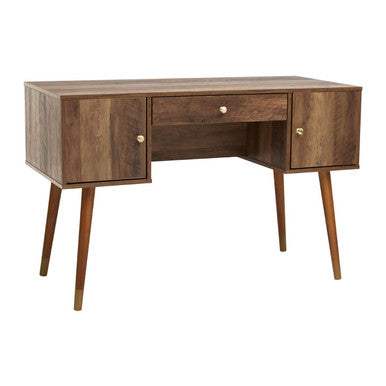 Orsina Frida Wood Veneer Desk with Storage – Modern Home Office Desk