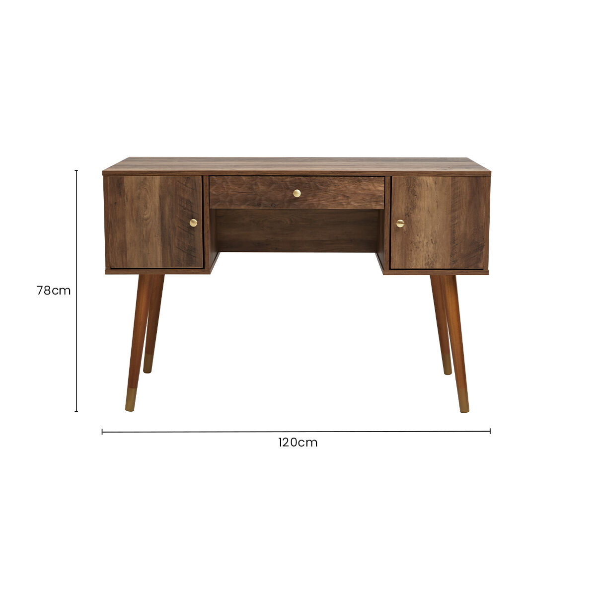 Orsina Frida Wood Veneer Desk with Storage – Modern Home Office Desk
