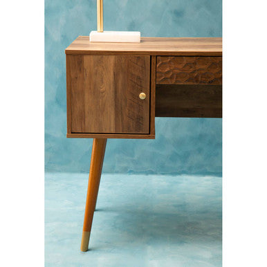 Orsina Frida Wood Veneer Desk with Storage – Modern Home Office Desk