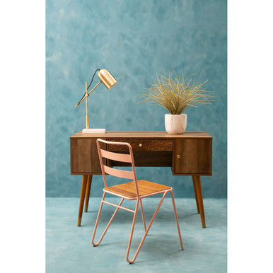 Orsina Frida Wood Veneer Desk with Storage – Modern Home Office Desk