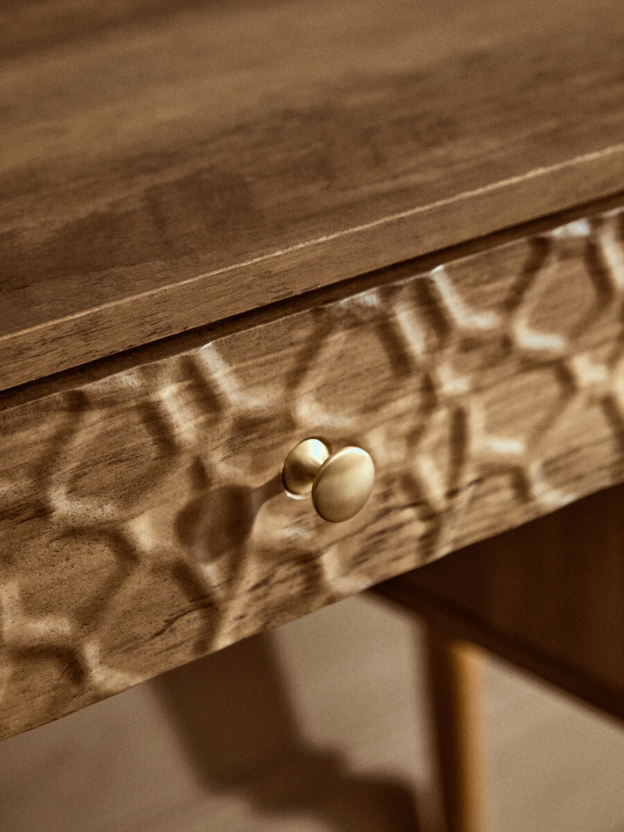 Orsina Frida Wood Veneer Desk with Storage – Modern Home Office Desk