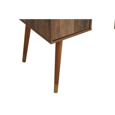 Orsina Frida Wood Veneer Desk with Storage – Modern Home Office Desk