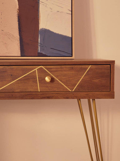 Orsina Flori Console Table – Modern 2-Drawer Entryway Storage Table