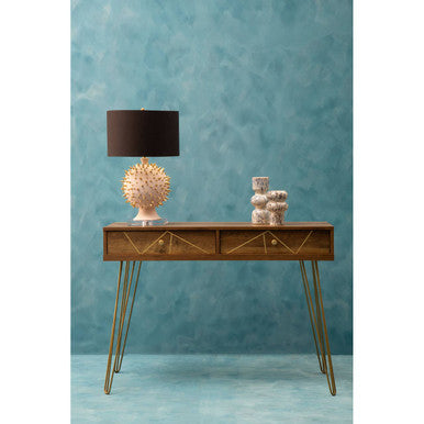 Orsina Flori Console Table – Modern 2-Drawer Entryway Storage Table