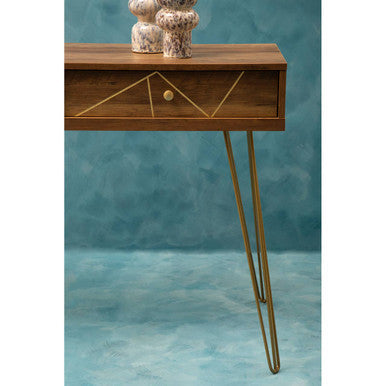 Orsina Flori Console Table – Modern 2-Drawer Entryway Storage Table
