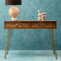 Orsina Flori Console Table – Modern 2-Drawer Entryway Storage Table