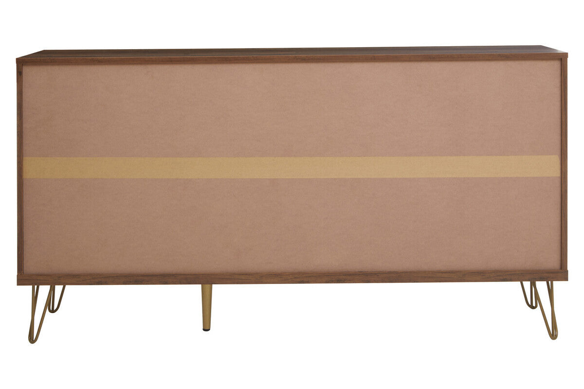Orsina Flori Brown Sideboard – 2 Door 3 Drawer Wood Storage Cabinet