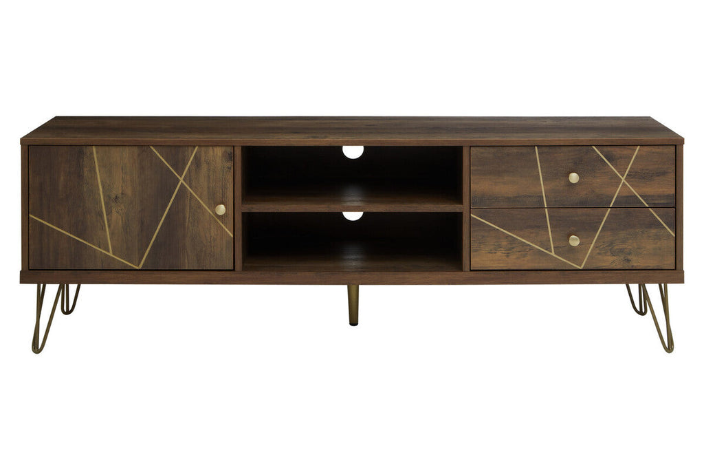 Orsina Flori Brown Media Unit | Modern TV Stand & Entertainment Console