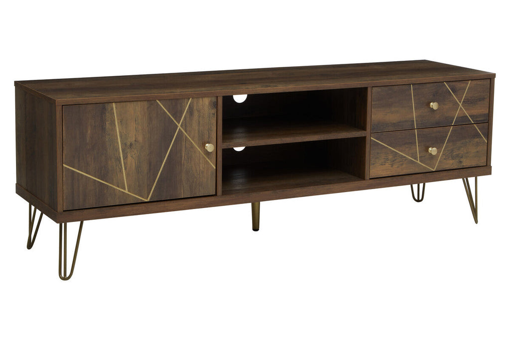Orsina Flori Brown Media Unit | Modern TV Stand & Entertainment Console
