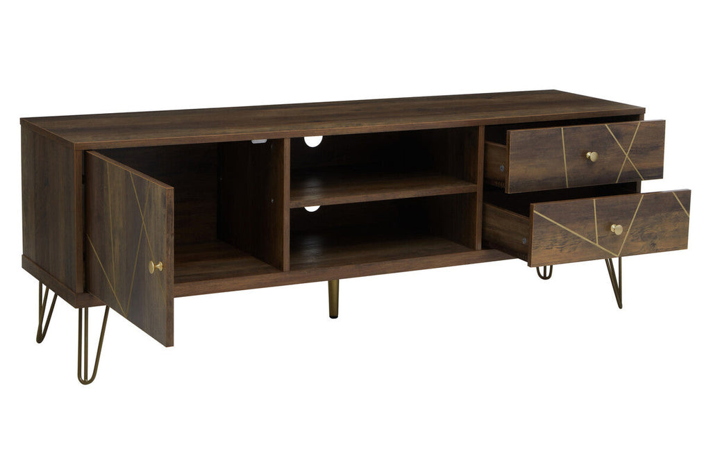 Orsina Flori Brown Media Unit | Modern TV Stand & Entertainment Console