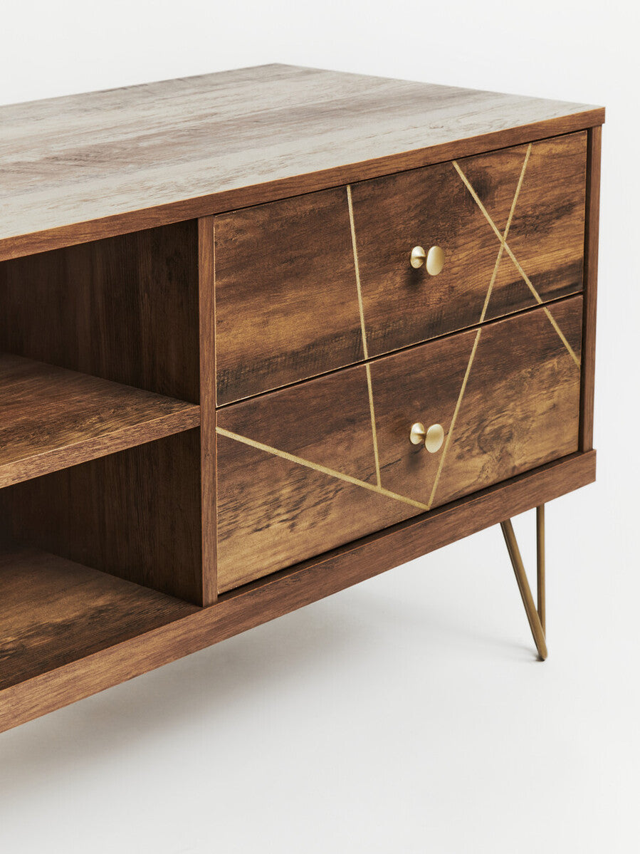 Orsina Flori Brown Media Unit | Modern TV Stand & Entertainment Console