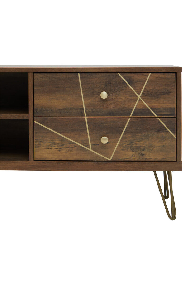 Orsina Flori Brown Media Unit | Modern TV Stand & Entertainment Console