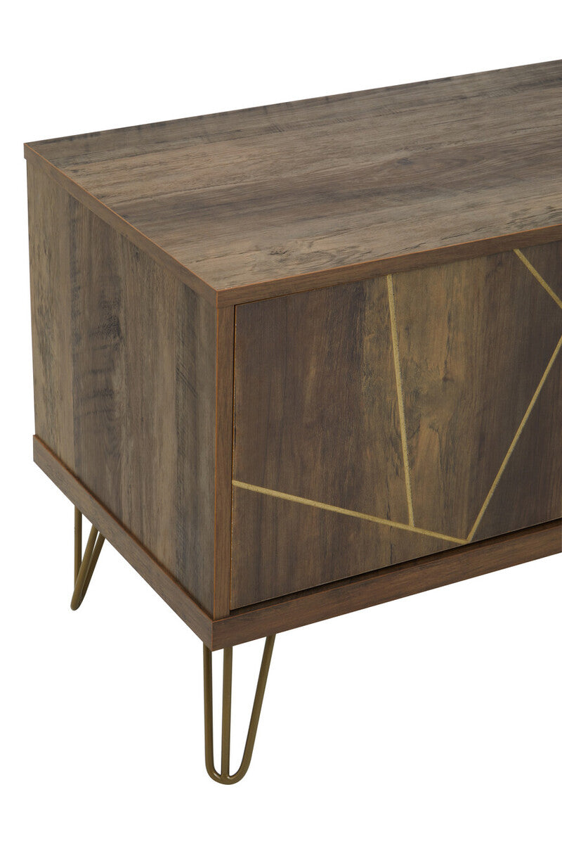 Orsina Flori Brown Media Unit | Modern TV Stand & Entertainment Console