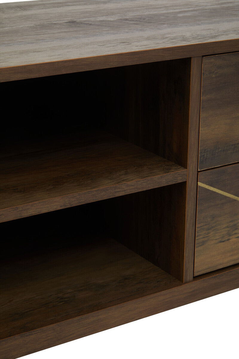 Orsina Flori Brown Media Unit | Modern TV Stand & Entertainment Console