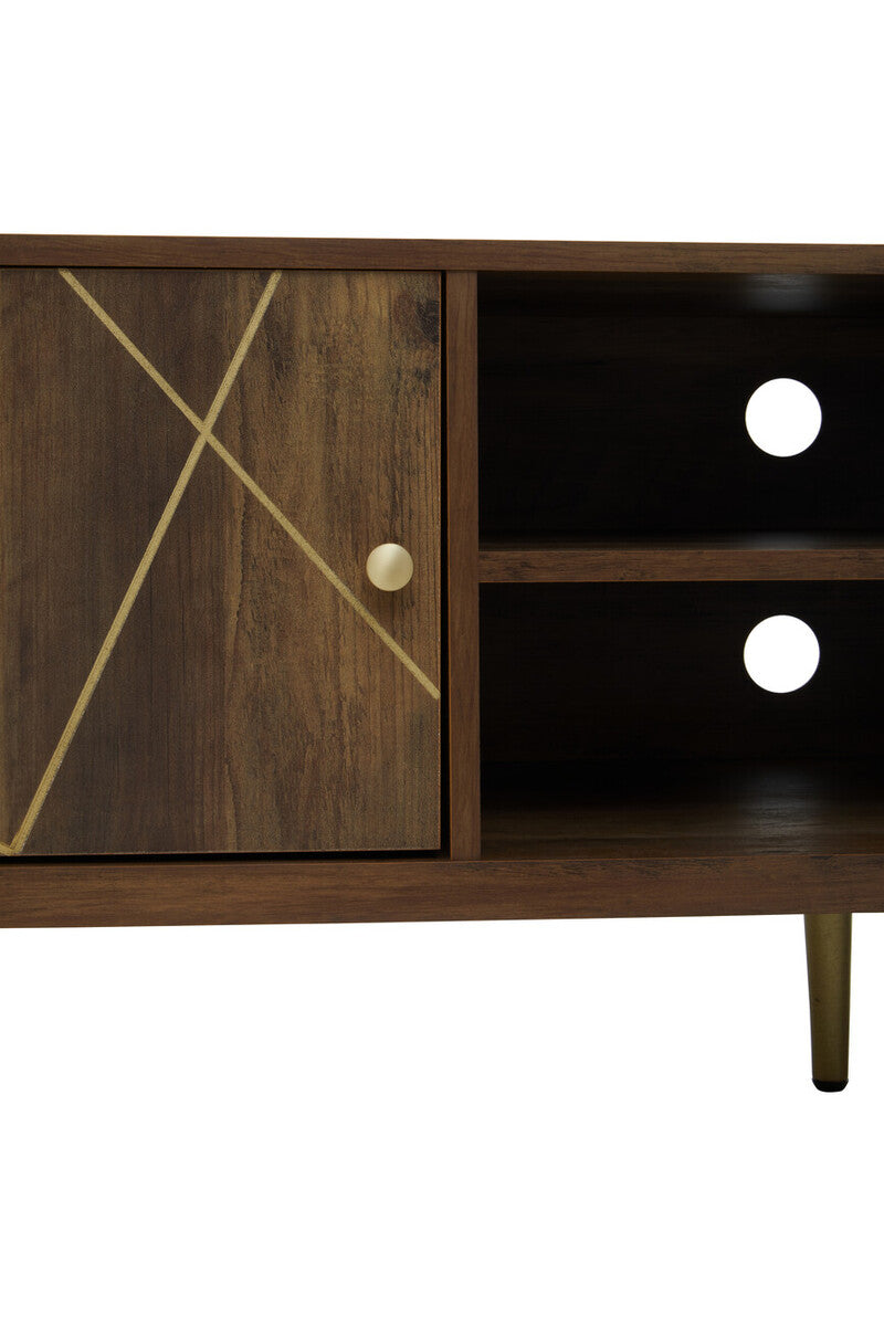 Orsina Flori Brown Media Unit | Modern TV Stand & Entertainment Console