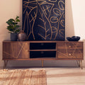 Orsina Flori Brown Media Unit | Modern TV Stand & Entertainment Console