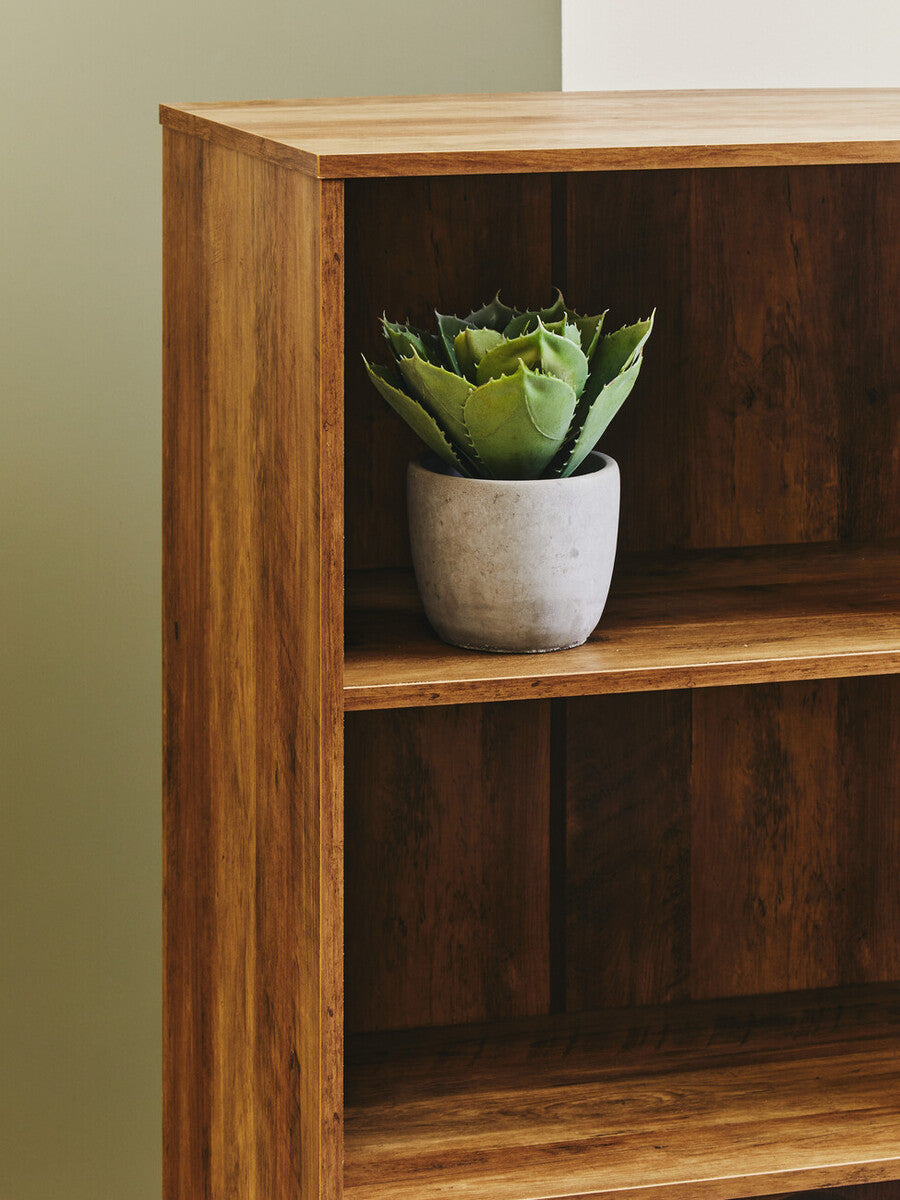 Orsina Flori 3 Tier Shelving Unit with Drawer – Mid-Century Wood Bookcase