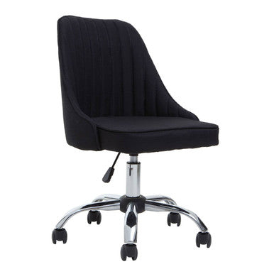 Orsina Alexi Black Fabric Home Office Desk Chair – Modern Task Seating
