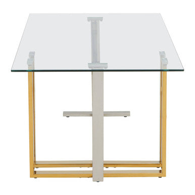 Orsina Alvea Coffee Table – Mixed Metal Silver and Gold Modern Glam