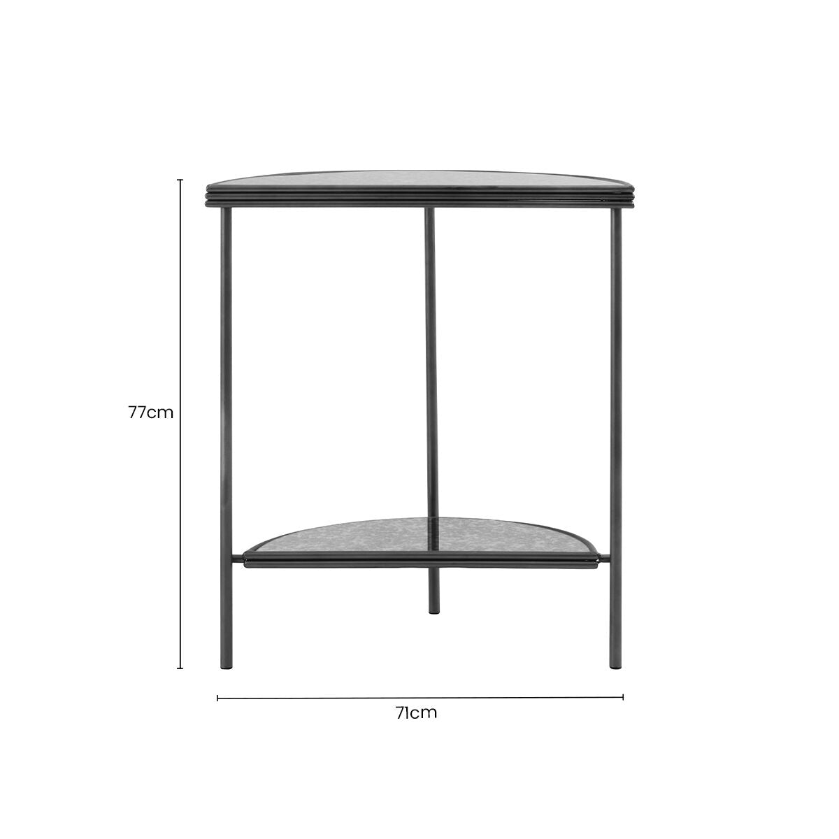 Orsina Xania Semi Circle Console Table – Half Moon Entryway Table