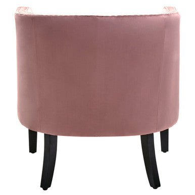 Orsina Larissa Pink Velvet Accent Chair – Studded Glam Armchair