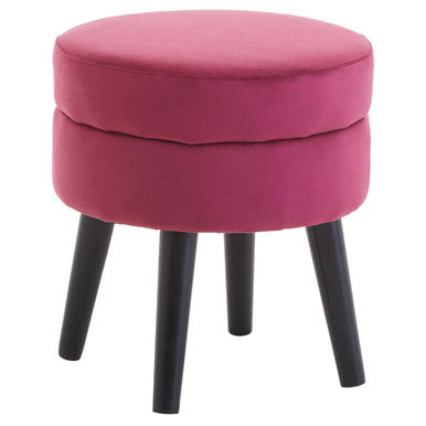 Orsina Loretta Wine Velvet Stool – Compact Luxury Footstool & Seat