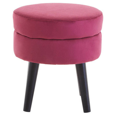 Orsina Loretta Wine Velvet Stool – Compact Luxury Footstool & Seat