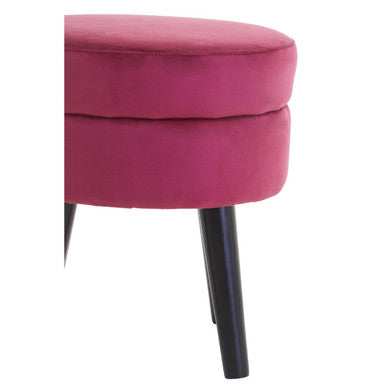 Orsina Loretta Wine Velvet Stool – Compact Luxury Footstool & Seat
