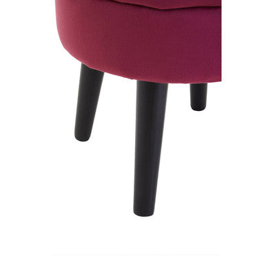 Orsina Loretta Wine Velvet Stool – Compact Luxury Footstool & Seat
