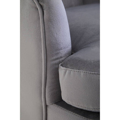 Orsina Loretta Grey Velvet Accent Chair – Modern Mink Armchair